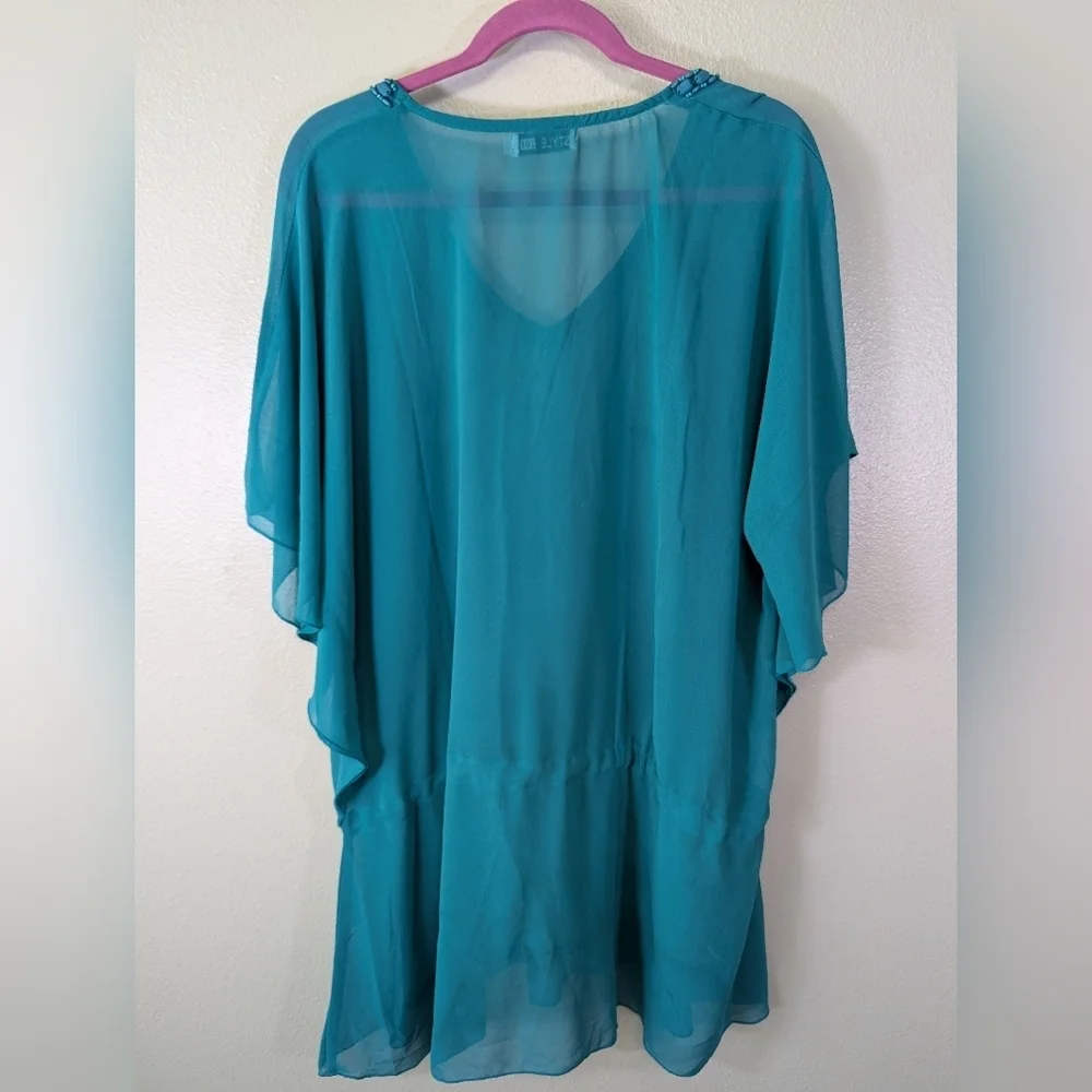 Style 101 green swimsuit cover up